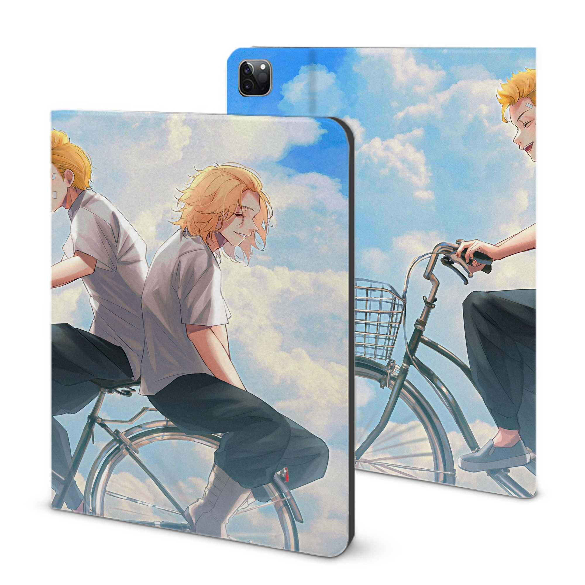 （画像用） 東京リベンジャーズ Tokyo Revengers IPad ケース ブック型 PUレザー TPU 耐衝撃 軽量 薄型 ペン収納なし 全面保護 IPad 各モデル対応